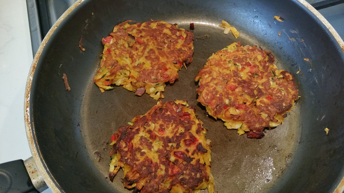 Yummy brown veggie fritters